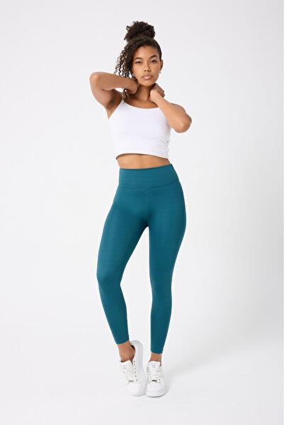 Myluvi Women's High Waist Gathering Effect Sports and Casual Leggings Oil