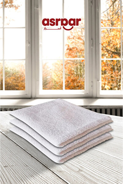 Asraar Bathroom Shower Soft Towels White Color, 30x30cm 50g,Lightweight and Q...