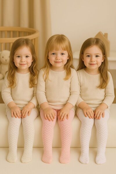 Pico Baby 3-Piece Baby Girl & Kids Cotton Pantyhose Colorful Patterned