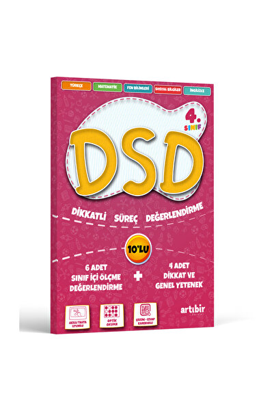 Artıbir Yayınları 4.Sınıf - DSD - Dikkatli SÜREÇ DEĞERLENDİRME Deneme Sınavı Seti (YENİLENDİ)