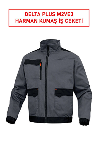 Delta Plus M2VE3 İş Ceketi | Harman Kumaş, Çok Cepli, Ergonomik ve Dayanıklı Çalışma Montu