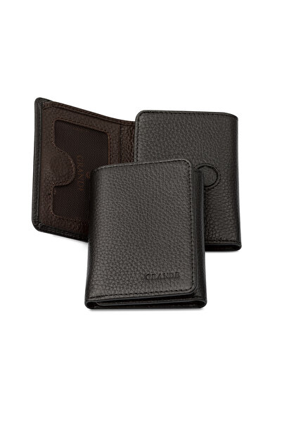 Grande 1414 Genuine Leather Men's Wallet and Genuine Leather Belt Set