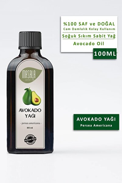Masala Saf Avokado Yağı 100 ml Soğuk Pres