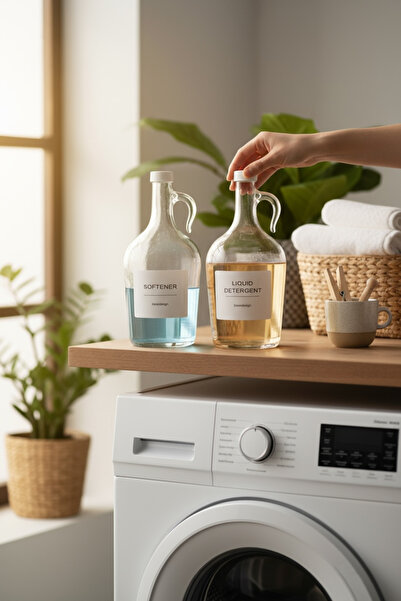 zezedesing Διακοσμητικό Γυάλινο Απορρυπαντικό Μαλακτικό-Υγρό Απορρυπαντικό Μπ...