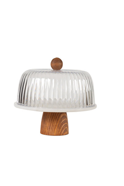 FARALYAHOME حامل كيك من الرخام مقاس 25 سم باللون الأبيض الطبيعي