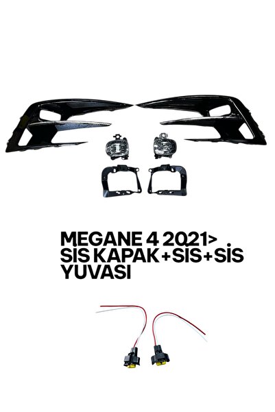 İthal MEGANE 4 2021> SİS(LED) + KAPAK+SİS SÖKETİ + SİS BAĞ. YUVASI SET