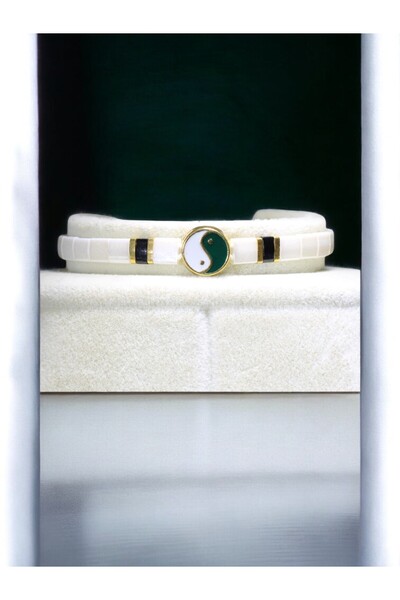 DEHNA Tila Boncuklarla Zarif Ve Renkli Bileklikler Serisi - Yin Yang Figür