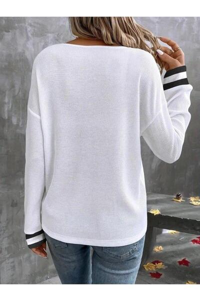 ARONA Γυναικεία μπλούζα με μακρύ μανίκι με λαιμόκοψη σε σχήμα V