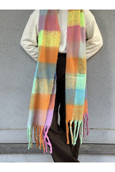 novon Angora Texture Color Block Χαρτοκορδόλα με λεπτομέρεια με χοντρές άκρες, εξαιρετικά πολυτελές, απαλό στην αφή Viral Pinterest (220 x 40 cm)