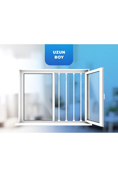 Erol Uzun Pencereler Için Hazır Ve Pratik Korkuluk - 130 Cm Ile 160 Cm Arasında Uzayıp Kısalır 4 Adet