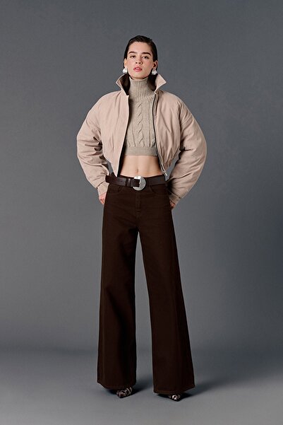 VATKALI Faux Suede Crop Jacket