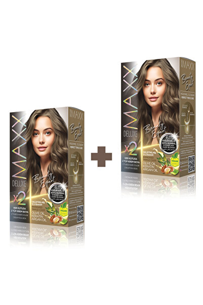 MAXX DELUXE 2'li Beauty Expert Set Saç Boyası 6.11 Yoğun Küllü Koyu Kumral