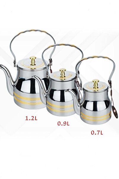 Dania طقم براد شاي من الاستانلس استيل 3 قطع (0.7 ليتر +0.9 ليتر +1.2 ليتر )