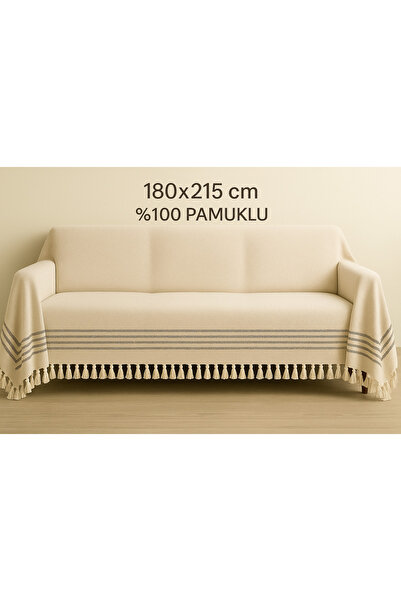 Loova Κάλυμμα καναπέ κρεμ χρώματος καναπές 3θέσιος κατάλληλος για 100% Βαμβάκ...
