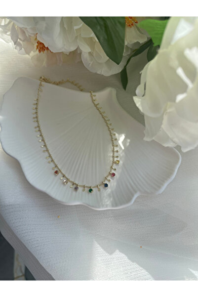 Vixora Renkli Taşlı Kolye