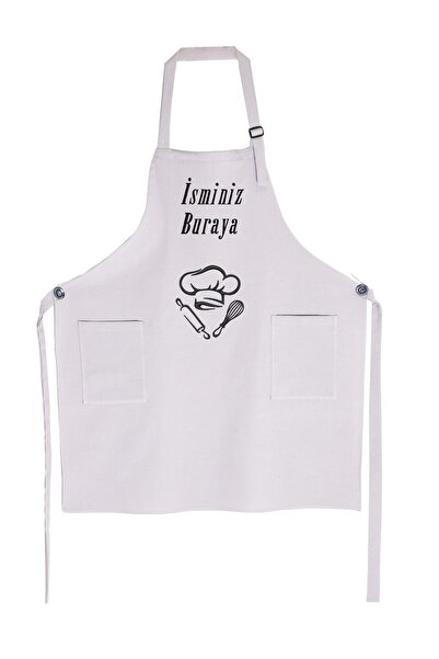 Artex Kişiye ve İsme Özel İsim Nakışlı Mutfak Kafe Chef Barista Garson Çiçekç...