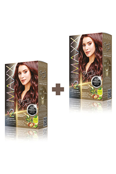 MAXX DELUXE 2'li Beauty Expert Set Saç Boyası 4.6 Gizemli Kızıl