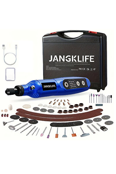 Choice مجموعة أدوات دوارة لاسلكية بمنفذ USB من JANGKLIFE مكونة من 115 قطعة، قلم نقش للأعمال الخشبية، صناعة يدوية للمجوهرات والمعادن G