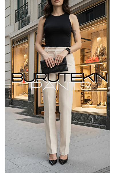 BTN BURUTEKİN 99 KADIN PALAZZO PANTALON ESNEK LİKRALI KUMAŞ