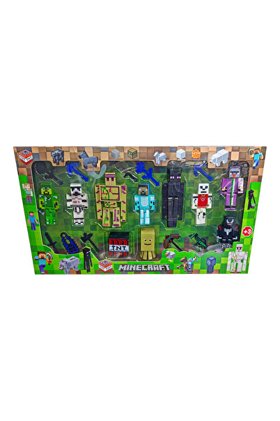Brother Toys 20 Parça Minecraft Figür Oyuncak Enderman Steve Herobrine Domuz Adam Demir Golem