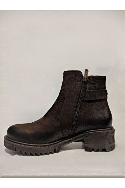 venüs ayakkabı Venüs 1950807K Kadın Deri Bot Kahverengi