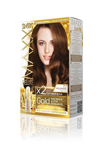 MAXX DELUXE Golden Beauty Set Saç Boyası 7.7 Koyu Karamel