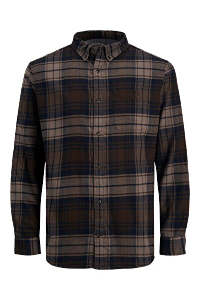 Jack & Jones Jack&Jones 12259895 JJEWILLY CHECH SHIRT Мъжка риза Кафе Черно