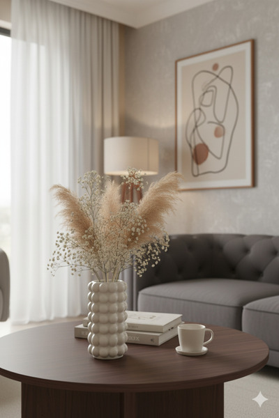 muffag Bubble Decorative Vase with Bubbles Bohemian Scandinavian Minimalist Pampas