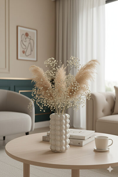 muffag Bubble Decorative Vase with Bubbles Bohemian Scandinavian Minimalist Pampas