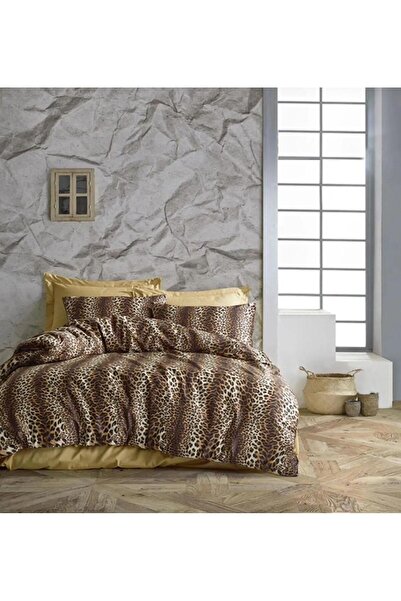 rabiatekstil طقم غطاء لحاف مزدوج فاخر أصلي بنقشة الفهد مقاس كبير (بدون ملاءة ...