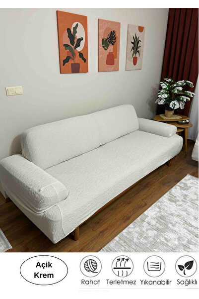 etleshome غطاء أريكة جاكار عادي 3 مقاعد غطاء مقعد مرن غطاء أريكة سرير غطاء كرسي بذراعين