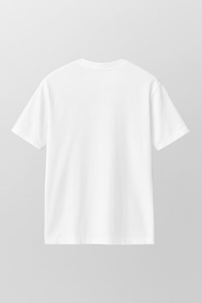 DOAYS Erkek Beyaz Bisiklet Yaka Basic Pamuk T-shirt Dawrazz-401