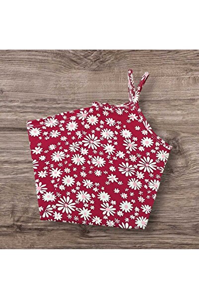 ESTA STORE Colorful Floral Patterned Tank Top with String Straps