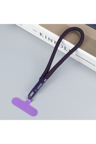 Choice4 حبل تعليق هاتف محمول أرجواني قابل للتعديل، مزود بحزام معصم قصير مع قف...