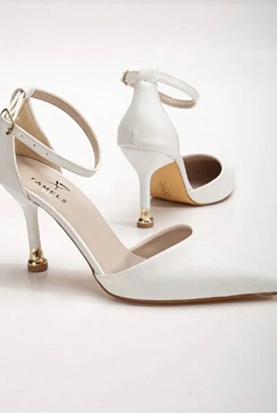 Famels أحذية نسائية بكعب عالٍ، أحذية سهرة مع غطاء، أحذية حفلات مسائية، كعب ذه...