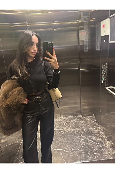 nowglamup Kadın Deri Pantolon