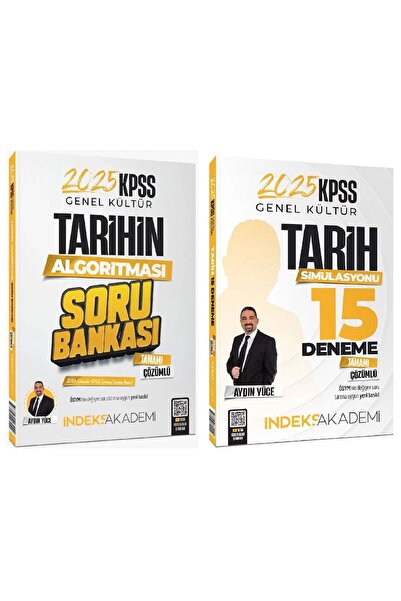 İndeks Akademi SÜPER FİYAT - 2025 KPSS Tarih Soru Bankası + 15 Deneme 2 li Se...