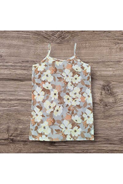 ESTA STORE Viscose Combed Cotton Tank Top with Different Patterned Straps
