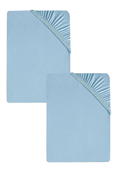 COTENCONCEPT 2 броя обикновен памучен чаршаф за единично легло 120 x 200 x 30 см еластичен чаршаф от пениран памук