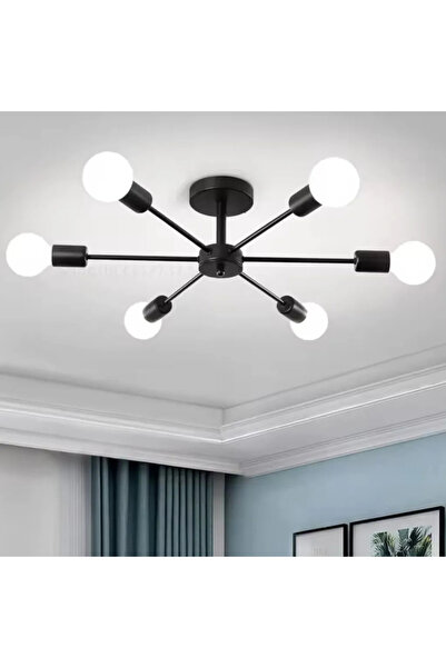 Alessandro Lustră STAR 6XE27 Negru – Modern Industrial Design