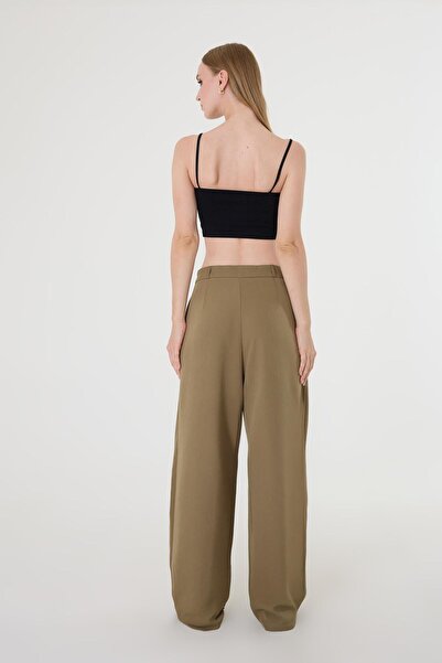 Hazel Жіночі хакі штани з підкладкою та деталями