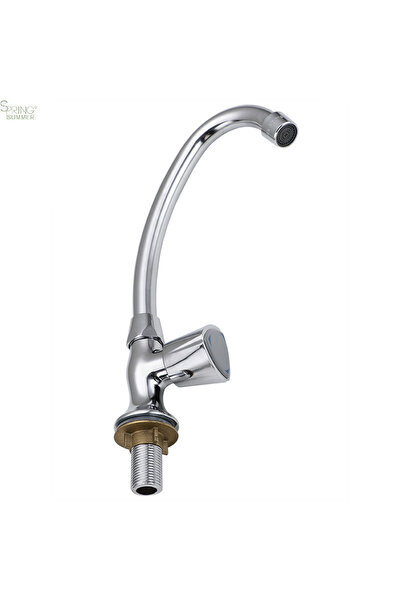 KORMAN Cold Water Tap, Chrome, Rotating Spout – Kitchen / Yard