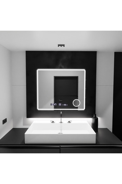 Marcello Oglindă dreptunghiulară cu LED, 90x75cm, Riflesso MotionGlow