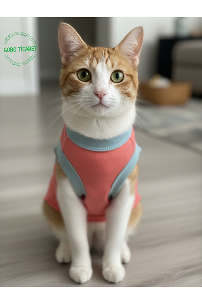 Gobo Candy Pink Color Cat and Dog Outfit Dress Black Cat Printed Large/L/Size 3