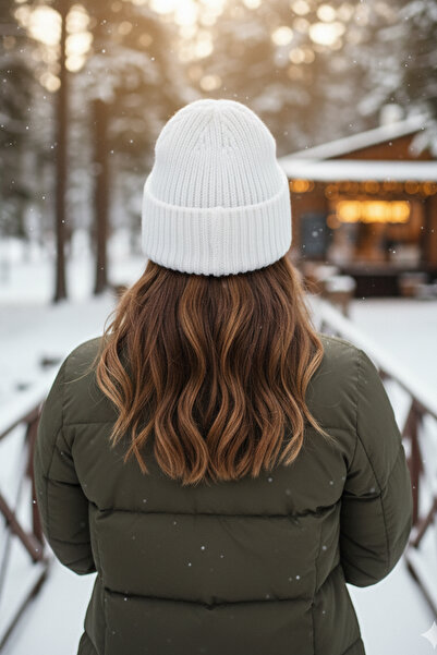 Külah Women's Wool Beret White