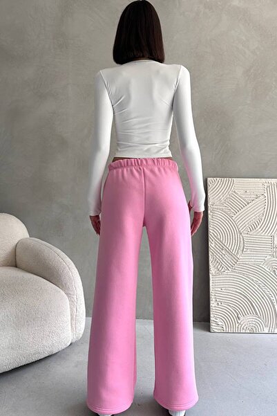 aziso Γυναικείο παντελόνι με 3 κλωστές, φαρδύ κοψίματος