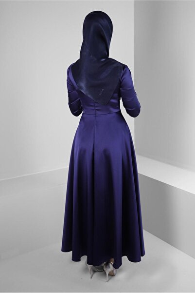 Alvina İŞLEMELİ SATEN ABİYE ELBİSE 50364