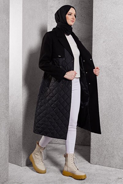 Alvina 90533 Model Quilted Patterned Coat
