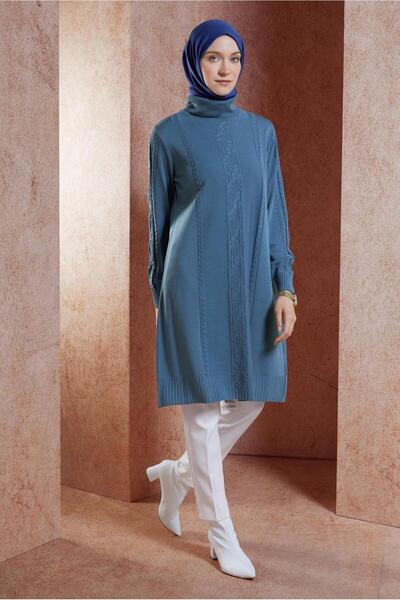 Alvina 44905 Μοντέλο Πλεκτό Τουνίκ με Σχέδιο Ύφανσης