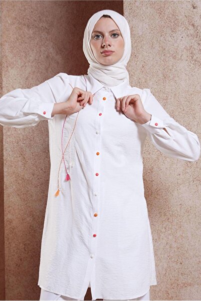 Alvina تونيك حجاب مزين بشراشيب - 44591